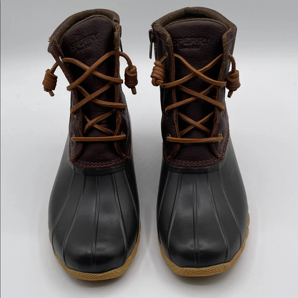 Sperry Women’s Waterproof Duck Boots Size 8 Dark Brown - Picture 3 of 16